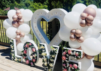 Bowmanville marquee heart rental