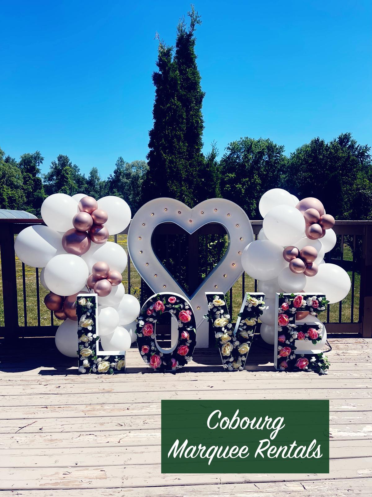 Cobourg marquee letter rentals