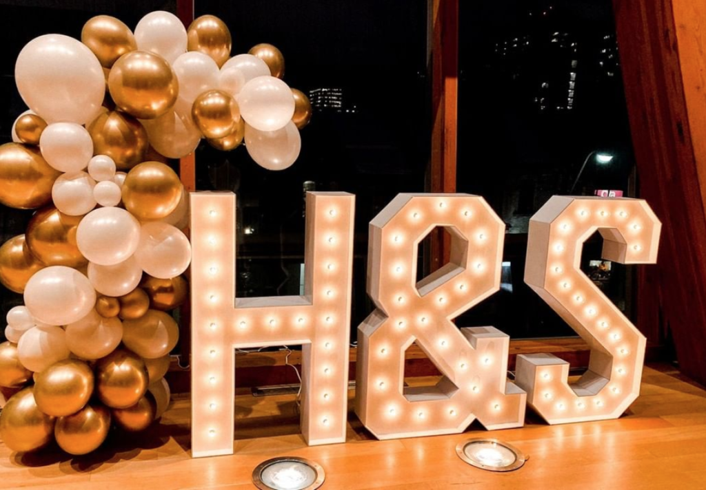 H&S - Scarborough Marquee Letter Rentals for Anniversary