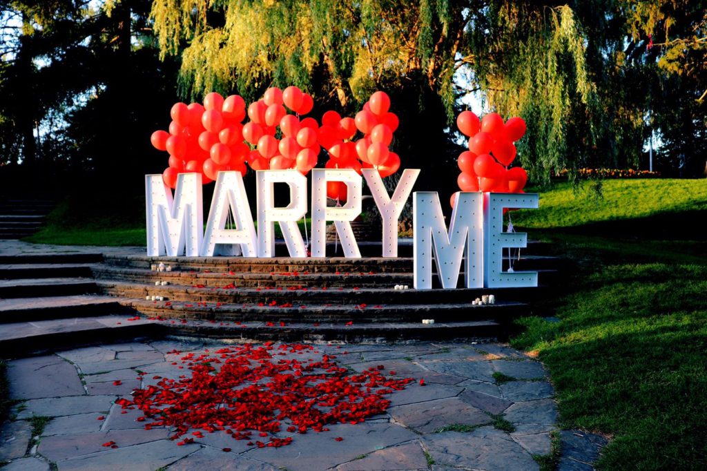 Marry Me Balloon - Ajax Marquee Letter Rentals
