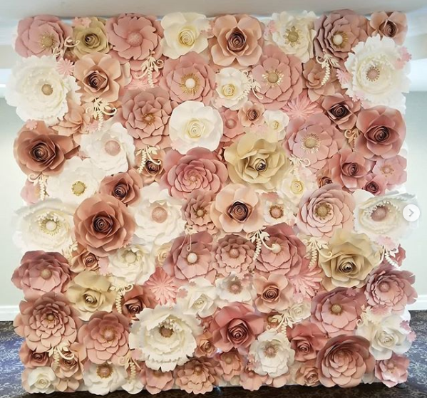 Pink Flower Wall - Newmarket Marquee Letters Rentals